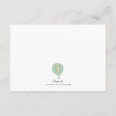 Breng een Kaart van het Boek Hot Air Blue Ballon T (Achterkant)