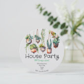 Breng een Plant House Party Kaart (Staand voorkant)