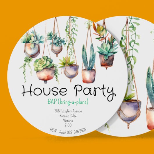 Breng een Plant House Party Kaart