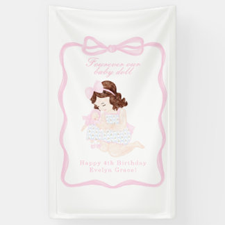 Breng een pop geboortsdag preppy Grandmillennial Spandoek