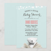 Breng een teddy Bear Baby Shower-uitzending uit he Kaart (Voorkant / Achterkant)