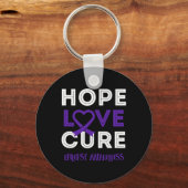 Breng epilepsie bewustzijn om hoop liefde genezing sleutelhanger (Voorkant)