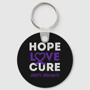 Breng epilepsie bewustzijn om HOPE LOVE CURE Sleutelhanger