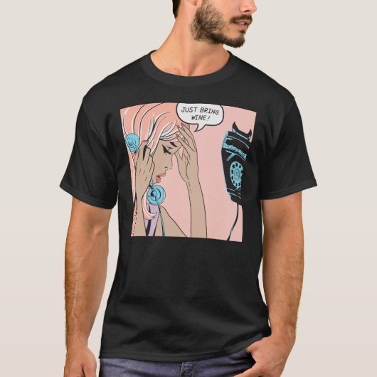 Breng gewoon Wijn Classic T-Shirt mee (Voorkant)