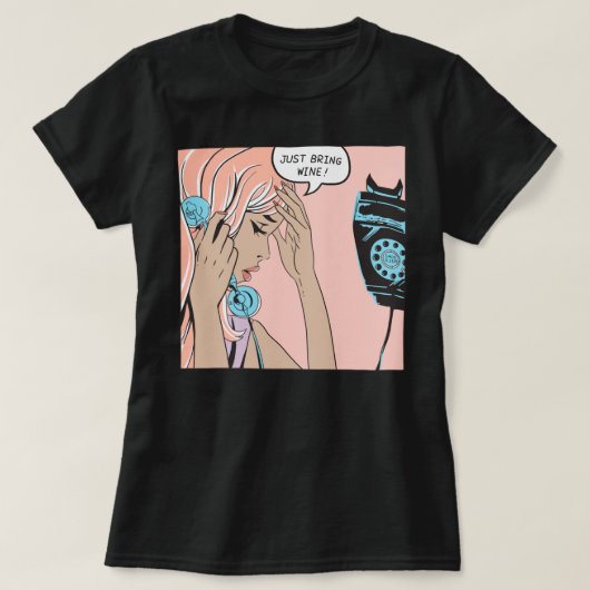 Breng gewoon Wijn Klassiek T-shirt (Design voorkant)