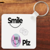 Breng glimlach, positiviteit en vrolijke charme me sleutelhanger (Achterkant)
