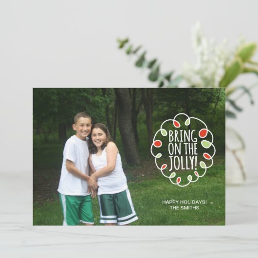 Breng heel op feestdagenkaart (Staand voorkant)