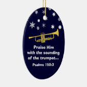 Breng hem met kerst met bruisend brutaal op. keramisch ornament (Rechts)