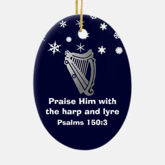 Breng hem met kerst met bruisend brutaal op. keramisch ornament (Achterkant)