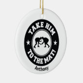 Breng hem naar de mat. Kerstmis Keramisch Ornament (Rechts)