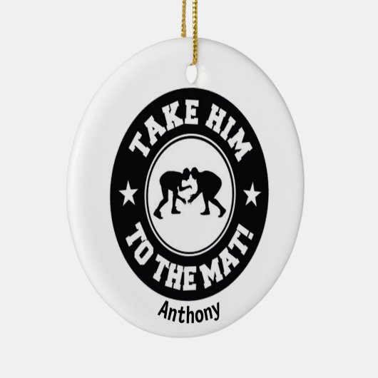 Breng hem naar de mat. Kerstmis Keramisch Ornament (Rechts)