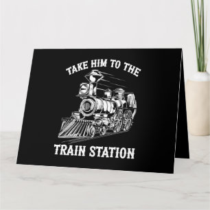 Breng hem naar de spoorweg van het treinstation. kaart