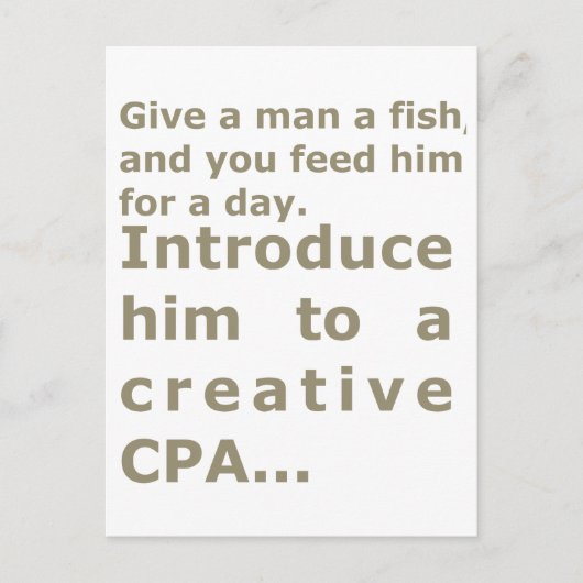 Breng hem naar een creatieve CPA Briefkaart (Voorkant)