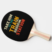 Breng hem naar het ontwerp van de treinstation tafeltennisbatje (Zijkant)