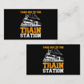 Breng hem naar het treinstation 5 visitekaartje (Voorkant / Achterkant)