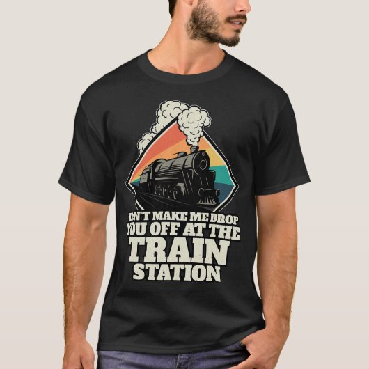Breng hem naar het treinstation Funny Train Yellow T-shirt (Voorkant)