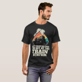 Breng hem naar het treinstation Funny Train Yellow T-shirt (Voorkant volledig)