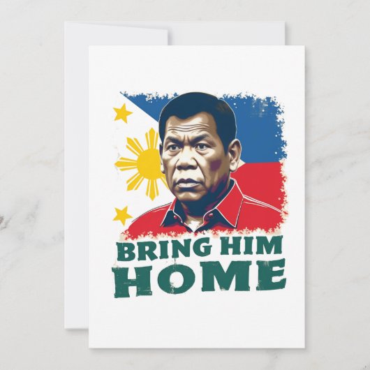 Breng hem naar huis met Digong Duterte Kaart (Voorkant)