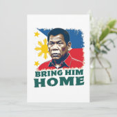 Breng hem naar huis met Digong Duterte Kaart (Staand voorkant)