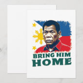 Breng hem naar huis met Digong Duterte Kaart (Voorkant / Achterkant)