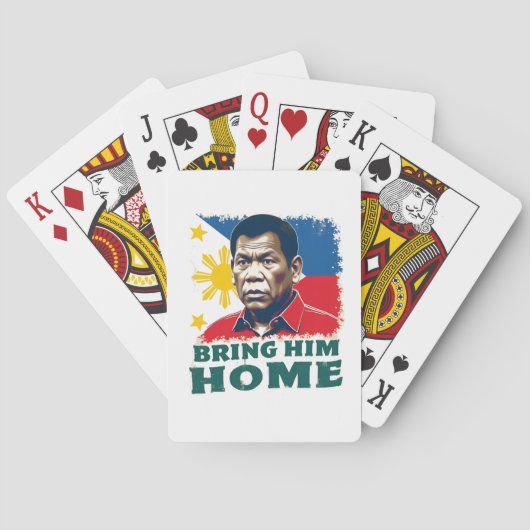 Breng hem naar huis met Digong Duterte Pokerkaarten (Achterkant)