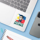 Breng hem naar huis met Digong Duterte Sticker (Laptop met iPhone)