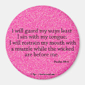 Breng hem op in Roze Bijbelprijsopgave Aanpassen Magneet (Voorkant)