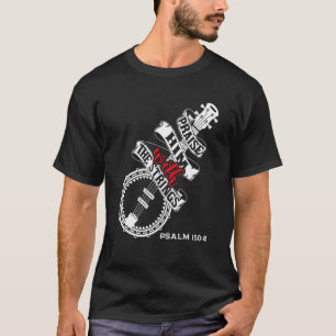 Breng hem op met Christelijke gitaarpsalm 150 T-shirt