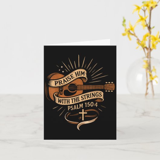 Breng hem op met de stralen van Jezus Aoustic Guit Kaart (Gele Bloem)