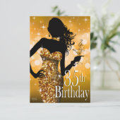 Breng het Bling Sparkle Birthday-goud met een klei Kaart (Staand voorkant)