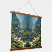 Breng het buitenleven naar binnen – een rustig lan hangend wandkleed (Gebogen)