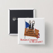Breng het Congres terug naar het volk! Vierkante Button 5,1 Cm (Voorkant /achterkant)