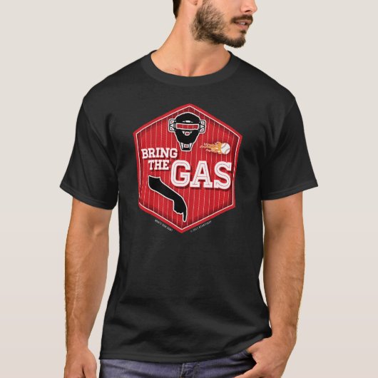 Breng het gas : Rood + zwart T-shirt (Voorkant)