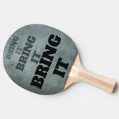 Breng het grunge industrieel verweerd tafeltennisbatje (Zijkant)