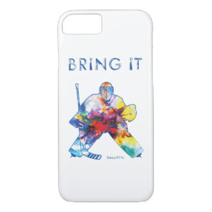 Breng het Hockey Goalie Waterverf iPhone 8/7 Hoesje