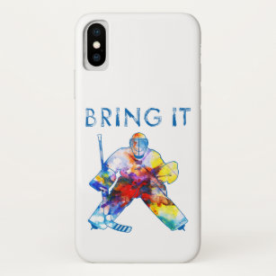 Breng het Hockey Goalie Waterverf Case-Mate iPhone Case