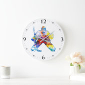 Breng het Hockey Goalie Waterverf Grote Klok (Huis)