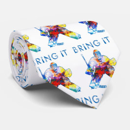 Breng het Hockey Goalie Waterverf Stropdas