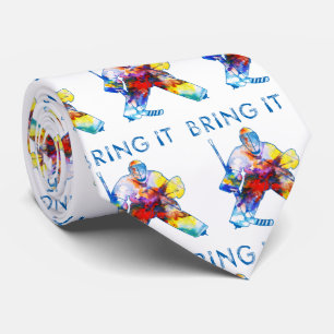 Breng het Hockey Goalie Waterverf Stropdas