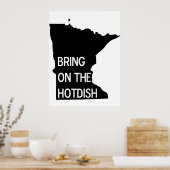 Breng het Hotdish Funny Minnesota-Poster aan Poster (Keuken)