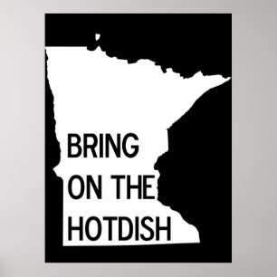 Breng het Hotdish Funny Minnesota-Poster aan Poster