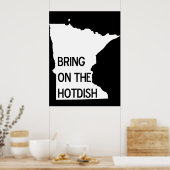 Breng het Hotdish Funny Minnesota-Poster aan Poster (Keuken)