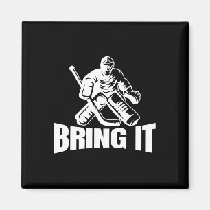 Breng het ijshockey-doelman Funny Hockey Goalie Magneet