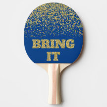 Breng het leuke gouden glitter Sparkle Blue