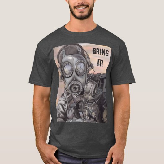 Breng het! Mannen T-shirt met rampenprep bij oorlo (Voorkant)