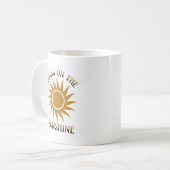Breng het Zonneschijn Goud Koffiemok (Voorkant links)