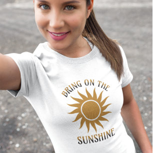 Breng het zonneschijn goud t-shirt