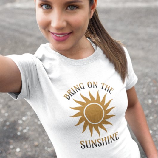 Breng het zonneschijn goud t-shirt