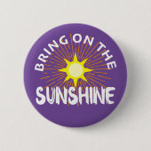 Breng het zonneschijn ontwerp aan - ronde Button (Voorkant)