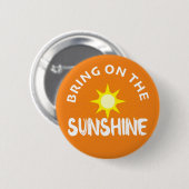 Breng het zonneschijn ontwerp aan - ronde Button (Voorkant /achterkant)